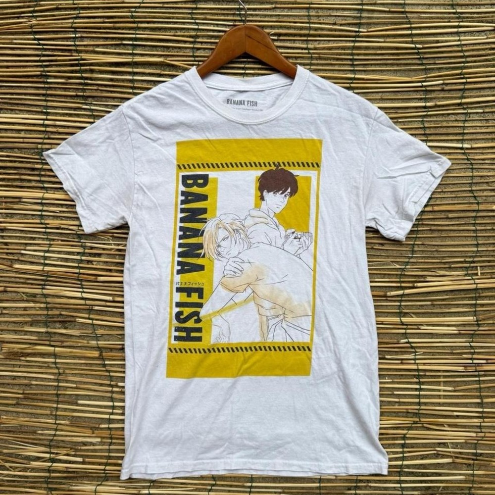 Banana‎ Fish Anime Graphic Tee White Tshirt Large 100% Cotton Official Merch
